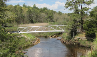 Footbridge after installation
